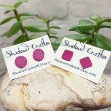 Load image into Gallery viewer, Leather Stud Earrings - Shadow Crafts