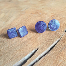 Load image into Gallery viewer, Leather Stud Earrings - Shadow Crafts