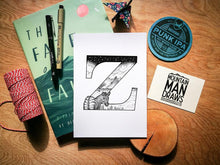 Load image into Gallery viewer, Animal Alphabet Print - A5 - MountainManDraws