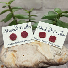Load image into Gallery viewer, Leather Stud Earrings - Shadow Crafts