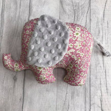 Load image into Gallery viewer, Stuffed Elephant soft toy - Floral - Sewn by Sarah - new baby gift - nursery - children