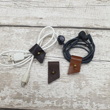 Load image into Gallery viewer, Leather Cable Tidy/Cable Clips - Set of 3 - Shadow Craft