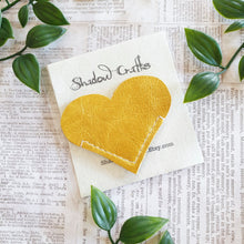 Load image into Gallery viewer, Leather Heart Bookmark - Shadow Crafts - Recycled Leather