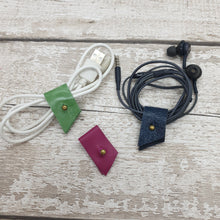 Load image into Gallery viewer, Leather Cable Tidy/Cable Clips - Set of 3 - Shadow Craft