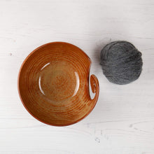 Load image into Gallery viewer, Yarn Bowl - Fiery Orange - Thrown In Stone