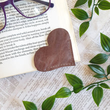 Load image into Gallery viewer, Leather Heart Bookmark - Shadow Crafts - Recycled Leather