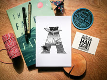Load image into Gallery viewer, Animal Alphabet Print - A5 - MountainManDraws