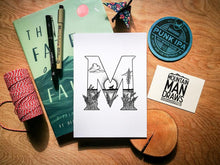 Load image into Gallery viewer, Animal Alphabet Print - A5 - MountainManDraws