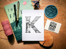 Load image into Gallery viewer, Animal Alphabet Print - A5 - MountainManDraws