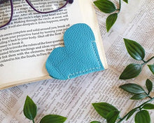 Load image into Gallery viewer, Leather Heart Bookmark - Shadow Crafts - Recycled Leather