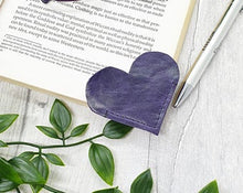 Load image into Gallery viewer, Leather Heart Bookmark - Shadow Crafts - Recycled Leather