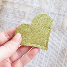 Load image into Gallery viewer, Leather Heart Bookmark - Shadow Crafts - Recycled Leather