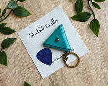 Load image into Gallery viewer, Leather Guitar Pick Pouch Keyring - Shadow Crafts