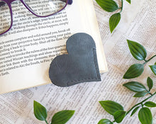 Load image into Gallery viewer, Leather Heart Bookmark - Shadow Crafts - Recycled Leather