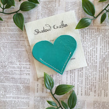 Load image into Gallery viewer, Leather Heart Bookmark - Shadow Crafts - Recycled Leather
