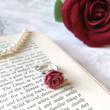Load image into Gallery viewer, Paper Rose Flower Ring - Adjustable - Lots of Colours - Turn the Page Design
