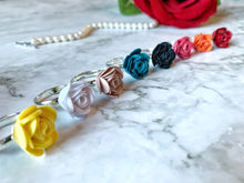 Load image into Gallery viewer, Paper Rose Flower Ring - Adjustable - Lots of Colours - Turn the Page Design