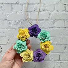 Load image into Gallery viewer, Spring Paper Flower Wreath Decoration - Turn the Page Design