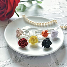 Load image into Gallery viewer, Paper Rose Flower Ring - Adjustable - Lots of Colours - Turn the Page Design