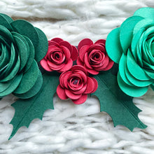 Load image into Gallery viewer, Christmas Paper Flower Wreath - Turn the Page Design