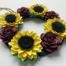 Load image into Gallery viewer, Sunflower Paper Flower Wreath - Turn the Page Design