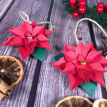 Load image into Gallery viewer, Poinsettia Flower Paper Decoration - Turn the Page Design