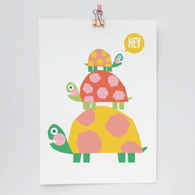Load image into Gallery viewer, Animal Stack A4 Print - Ladybird, Hedgehog, Turtle, Snail - Emily Spikings