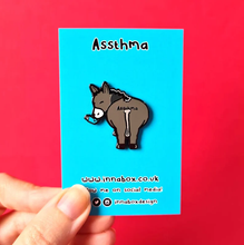 Load image into Gallery viewer, ASSthma Enamel Pin - Asthma - Invisible Illness Club - Innabox