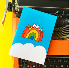 Load image into Gallery viewer, Brian the Rainbow lined A6 notebook - Rainbow pals - Jennie Sergeant Designs
