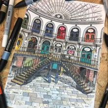 Load image into Gallery viewer, Corn Exchange Interior - A4 print - Art by Arjo - Leeds artwork