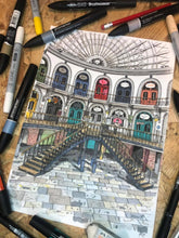 Load image into Gallery viewer, Corn Exchange Interior - A4 print - Art by Arjo - Leeds artwork