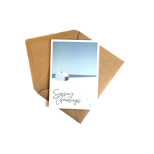 Load image into Gallery viewer, Footsteps in the Snow - Seasons Greetings - Christmas Card - Or8Design