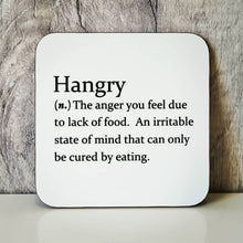 Load image into Gallery viewer, Dictionary Definition Coaster - Hangry - The Crafty Little Fox