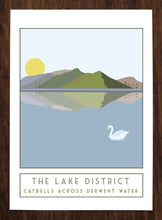 Load image into Gallery viewer, Catbells travel inspired poster print - Sweetpea & Rascal - Lake District Cumbria