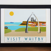 Load image into Gallery viewer, Whitby tourism inspired poster print - Sweetpea & Rascal - Yorkshire coast