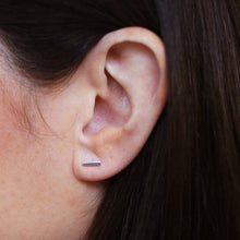 Load image into Gallery viewer, Staple Stud Earrings - Sterling Silver - Maxwell Harrison Jewellery