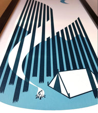 Load image into Gallery viewer, Tent / Camping screen print - A5 Art print - Adventurers - Or8 Design