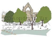 Load image into Gallery viewer, Bolton Abbey Print- Accidental Vix Prints - Yorkshire illustrations