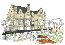 Load image into Gallery viewer, Bettys Tearoom Greetings Card - Harrogate - Accidental Vix Prints - Yorkshire illustrations