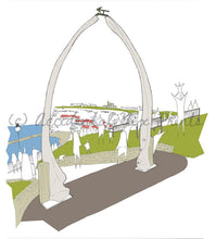 Load image into Gallery viewer, Whitby Print- Accidental Vix Prints - Yorkshire illustrations