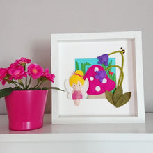 Load image into Gallery viewer, Fairy Frame - Felt figures - Nursery Decor - Fairytales - Giddy Designs
