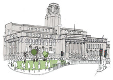Load image into Gallery viewer, Leeds University Parkinson Building Print - Accidental Vix Prints - Leeds illustrations