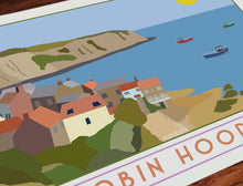 Load image into Gallery viewer, Robin Hoods Bay tourism inspired A3 poster print - Sweetpea & Rascal - Yorkshire coast