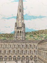 Load image into Gallery viewer, The Piece Hall Halifax Illustration - A4 print - Art by Arjo - Yorkshire Art