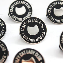 Load image into Gallery viewer, Crazy Cat Lady Club - Enamel pin - cat lovers - Purple Tree Designs