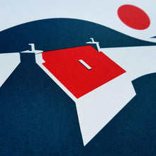 Load image into Gallery viewer, Red Roof Cottage Screenprint - A4 print - Scotland - Adventurers - Or8 Design