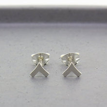 Load image into Gallery viewer, Chevron Stud Earrings - Sterling Silver - Maxwell Harrison Jewellery