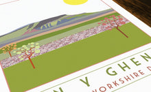 Load image into Gallery viewer, Pen Y Ghent travel inspired A3 poster print - Sweetpea & Rascal - Yorkshire Dales - 3 Peaks
