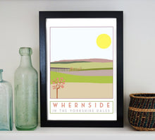 Load image into Gallery viewer, Whernside travel inspired poster print - Sweetpea & Rascal - Yorkshire Dales - 3 Peaks
