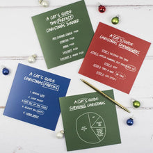 Load image into Gallery viewer, The Cats Guide to Christmas Cards - Funny Christmas Greetings - Purple Tree Designs - living with cats
